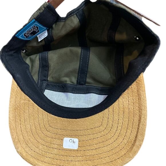 NWOT Entree Lifestyle Army Green Cheetah Buckle back Hat with tan suede lid - Picture 3 of 3